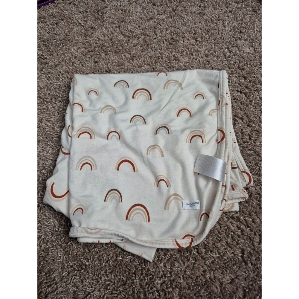 Loulou lollipop bamboo swaddle blanket rainbows